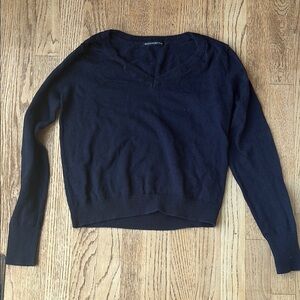Brandy Melville Navy V-Neck Sweater